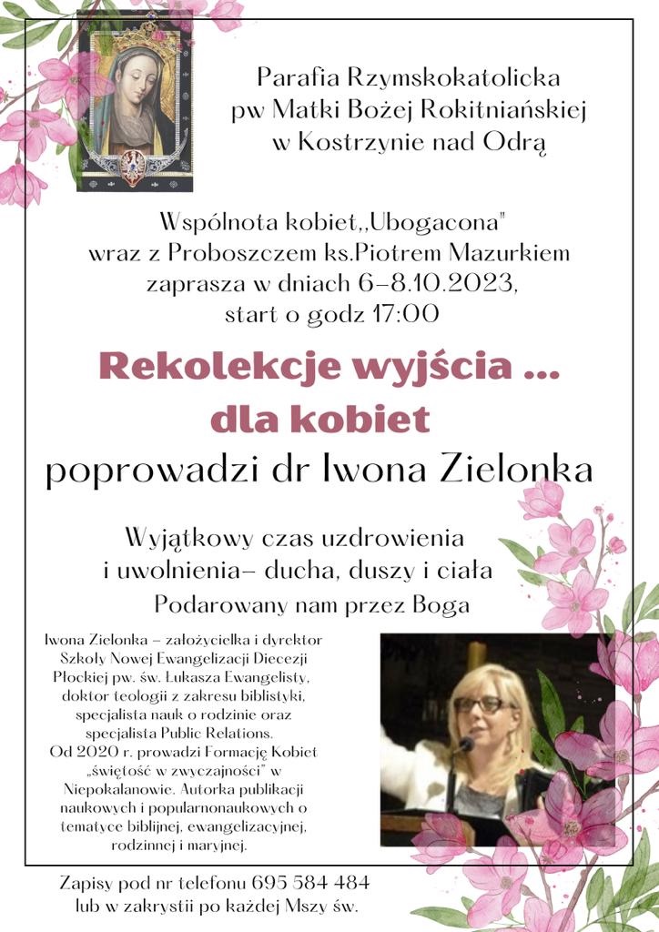 Rekolekcje wyjścia...dla kobiet